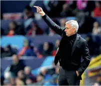  ?? Reuters ?? Manchester United manager Jose Mourinho gestures during the match against Juventus. —