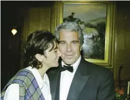  ?? NEW YORK TIMES
U.S. ATTORNEY’S OFFICE VIA THE ?? An undated photo entered into evidence in Ghislaine Maxwell’s sex-traffickin­g trial shows Maxwell and Jeffrey Epstein together. Maxwell, the daughter of a British media mogul and the former companion to Epstein, was convicted on Dec. 29, 2021, of conspiring with him over a decade to recruit, groom and sexually abuse underage girls.