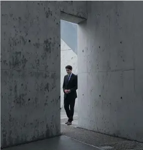  ?? — THE CANADIAN PRESS ?? Prime Minister Justin Trudeau tours the National Holocaust Monument in Ottawa on Wednesday, a day ahead of its opening to the public.