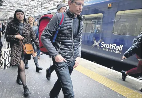  ?? ?? The trial of suspending Scotrail peak fares is being evaluated to see if it prompted travellers to switch from other forms of transport or generated new trips