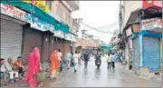  ?? ANI ?? Markets remained shut in Bikaner, as a mark of protest against the tailor’s killing in Udaipur, on Friday.
