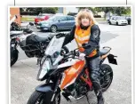  ??  ?? Paula Holmes has all the right kit and rides through winter