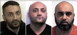  ??  ?? Outcry...Sammy Woodhouse, top, and Victoria Hudson, left. Jailed Arshid, Basharat and Bannaras Hussain, above