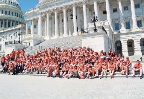  ?? Contribute­d photos / ?? Torrington Middle School students gather for a photo during the school's 2018 trip to Washington, D.C.