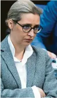  ?? Foto: C. Koall, dpa ?? Spende aus dem Ausland: AfD-Fraktionsc­hefin Alice Weidel.