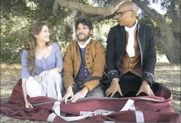  ?? Jennifer Clasen/Fox ?? “Making History,” starring Leighton Meester, Adam Pally, center, and Yassir Lester, debuts at 8:30 p.m. Sunday on Fox.