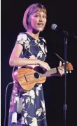  ?? BRUCE KLUCKHOHN, AP ?? Ukelele player Grace VanderWaal sings with a husky voice.