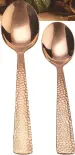  ??  ?? Ideal Home 16-piece copper hammered design cutlery set, £34.99 Dine in style