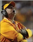  ?? WADE PAYNE — ASSOCIATED PRESS FILE ?? Reported new Colorado defensive tackles coach Sal Sunseri with Tennessee in 2012.