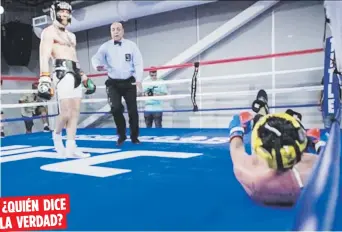  ?? Instagram ?? ¿QUIÉN DICE
LA VERDAD?
Conor McGregor (izquierda) reclamó mediante esta imagen que derribó a Paul Malignaggi durante un entrenamie­nto, pero el excampeón mundial refutó la versión.