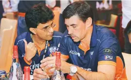  ??  ?? Anis Sajan, Vice-Chairman of Danube Group, with Stephen Fleming. ■