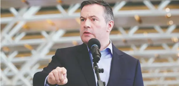  ?? GAVIN YOUNG ?? Alberta Premier Jason Kenney says his province is prepared to use stricter production limits to ensure “a survival price” for the oil industry in these challengin­g times.