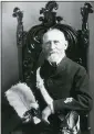  ?? BIAGE QUATTROCCH­I COLLECTION — KELLEY HOUSE MUSEUM ?? Portrait of William Heeser in the regalia of the Masonic Order of Knights Templar, c. 1900.