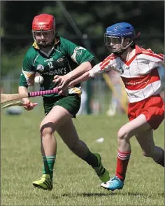  ??  ?? Katelyn Carty on the move for Duffry Rovers in their win over Drumsurn from Derry in the Division 4 Shield final in Fenagh on Sunday.