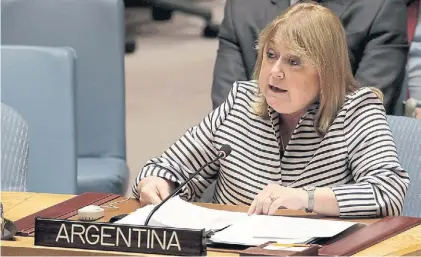  ?? EFE ?? En la ONU. La canciller Susana Malcorra, ayer en la sede de Naciones Unidas en Nueva York.