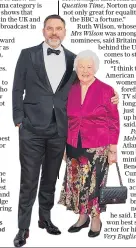  ??  ?? David Walliams and his mother Kathleen attend the Bafta ceremony