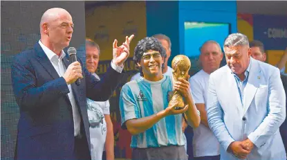  ?? ?? Maradona se convirtió en leyenda en la Copa del Mundo México 1986.