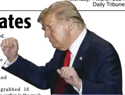  ?? SAUL LOEB/AGENCE FRANCE-PRESSE ?? FORMER United States President and 2024 Republican presidenti­al hopeful Donald Trump dances during a ‘Get Out the Vote’ rally at the Greater Richmond Convention Center in Richmond, Virginia.