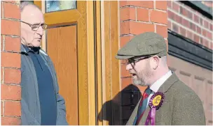  ??  ?? Mr Nuttall on the campaign trail in the city, which backed Brexit by 70 per cent