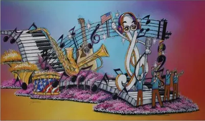  ?? SUBMITTED PHOTO ?? This is an artist’s illustrati­on of the proposed float for the Rose Bowl parade to be created by Poppy Parsons.