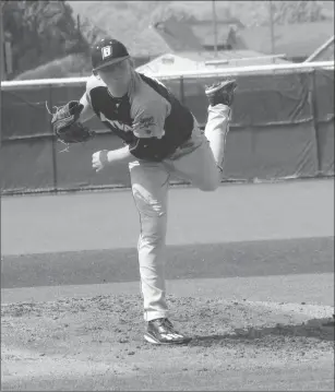  ?? Photo by Colby Cotter ?? Bryant sophomore lefty Steve Theetge allowed five hits and a run while striking out seven batters in six innings of work Friday against URI. The Rams walked off with a 6-5 in 12 innings.