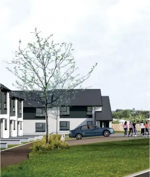  ??  ?? An artist’s impression of the proposed homes