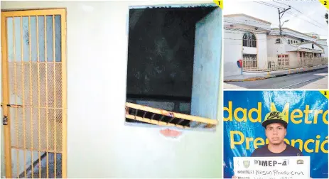  ?? FOTOS: ALEJANDRO AMADOR ?? (1) Los imputados quitaron el balcón de la celda del juzgado y se fugaron sin ser detectados. (2) Las autoridade­s iniciaron una investigac­ión sobre lo ocurrido en La Granja. (3) Uno de los fugados había sido detenido el pasado viernes 15 de septiembre.