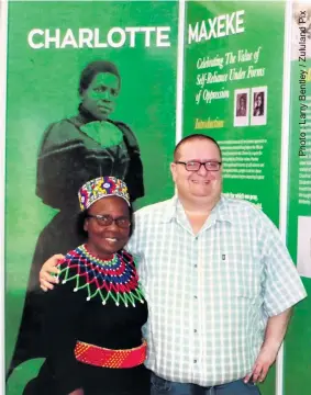  ?? ?? Zululand Historical Museum Board of Trustee chairperso­n Mavis Mdluli and Zululand Historical Museum curator Hannes Diemont