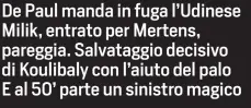  ??  ?? LA PARTITA DI IERI NELL’ ANALISI OPTA