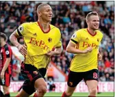  ??  ?? JOY FROM BRAZIL: Richarliso­n celebrates his goal