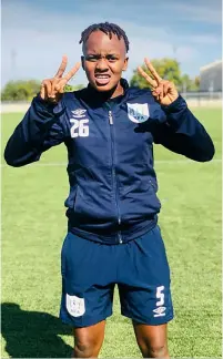  ?? ?? IN DEMAND...Mexican Girls striker Keitumetse Dithebe is one of the most highly sort after female players in domestic football