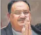  ??  ?? BJP chief J P Nadda