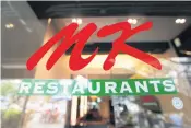  ??  ?? An MK restaurant at Siam Square. The chain is launching MK Express and Bizzy Box.