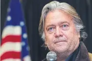  ?? JEFFREY T. BARNES THE ASSOCIATED PRESS FILE PHOTO ?? Steve Bannon will face off against David Frum at the Munk Debates scheduled for tonight in Toronto.