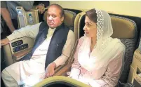  ?? HANDOUT/AFP/GETTY IMAGES ?? Former Pakistan prime minister Nawaz Sharif with his daughter, Maryam Nawaz, said he knew he’d be taken to prison.
