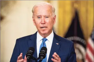  ?? Demetrius Freeman / The Washington Post ?? President Joe Biden delivers remarks on the economy from the East Room on Thursday.