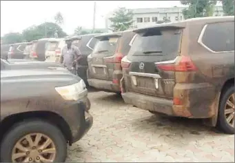  ??  ?? Seized vehicles by NCS.