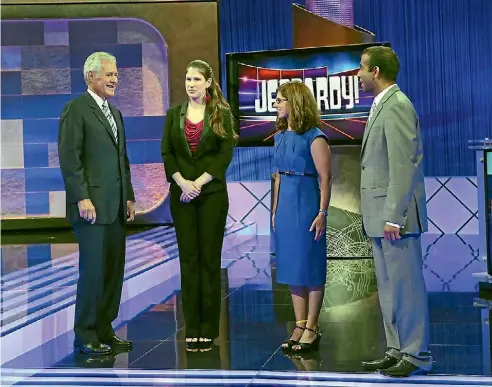  ?? GETTY ?? Jeopardy! host Alex Trebek’s warmth towards the show’s contestant­s is one of the programme’s real strengths.