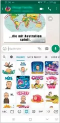  ??  ?? Die Integratio­n in Ihren Messenger erfolgt direkt über die Gboard-tastatur oder die mitgeliefe­rte Bitmoji-tastatur.