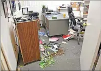  ?? ?? The Tehachapi Martial Arts Center office was ransacked.