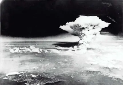  ?? AFP VIA GETTY IMAGES ?? This is the cloud that was released after the U.S. dropped an atomic bomb over Hiroshima, Japan.