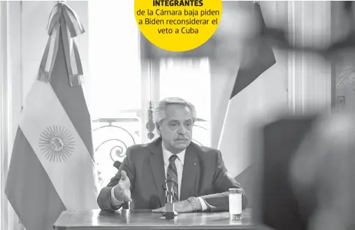  ?? CORTESÍA: TW @ALFERDEZ ?? Alberto Fernández, presidente de Argentina y de la Celac.