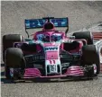  ?? Foto: afp ?? Zielt Force India mit seiner Farbgebung auf die weiblichen Fans ab?