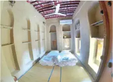  ??  ?? Bait al Jabal, one of the oldest Omani houses located in the village of Al Hamra, has been recently restored and converted into a heritage inn. It is drawing praise from guests for its authentic Omani hospitalit­y.