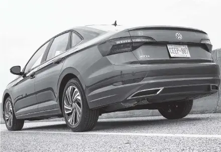  ?? Justin Pritchard ?? The 2019 VW Jetta is roomy, comfortabl­e, great on fuel and offers loads of content at an affordable price.