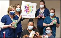  ?? SUBMITTED PHOTO ?? Workers at Chester County Health Department got a treat from Uwchlan Hills Elementary School Brownie Troop 41, who donated five cases of Girl Scout cookies for the work they have been doing during the pandemic.