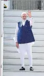  ?? ANI ?? PM Narendra Modi left for Bali on Monday.