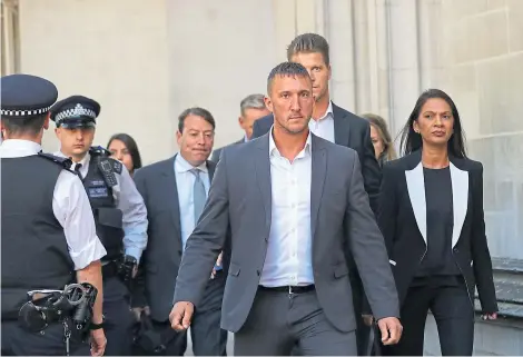  ?? Pictures: PA. ?? Gina Miller, right, leaves the Supreme Court, London, where justices will continue to hear submission­s today, the third and final day of the hearing, although it is not yet known when they will give a ruling.