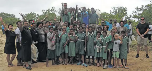  ??  ?? The InterConti­nental Fiji Golf Resort and Spa is educating future generation­s by involving local schools and communitie­s in their beach clean-up drives.