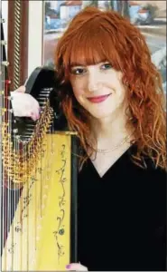  ??  ?? Harpist Chaela Franck